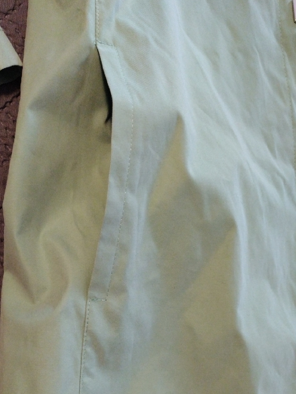 Talbots Mint Green Single-Button Trench Coat - Picture 9 of 16